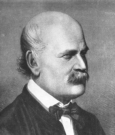 A black-and-white engraved portrait of a balding man with a thick mustache, wearing a dark coat, white shirt, and bow tie.